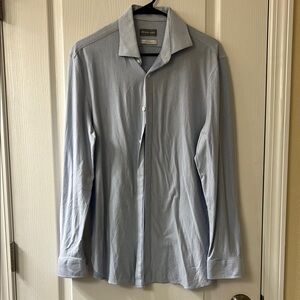 Michael Kors Men's Blue Slim Fit Shirt